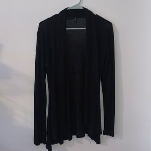 Plain black cardigan